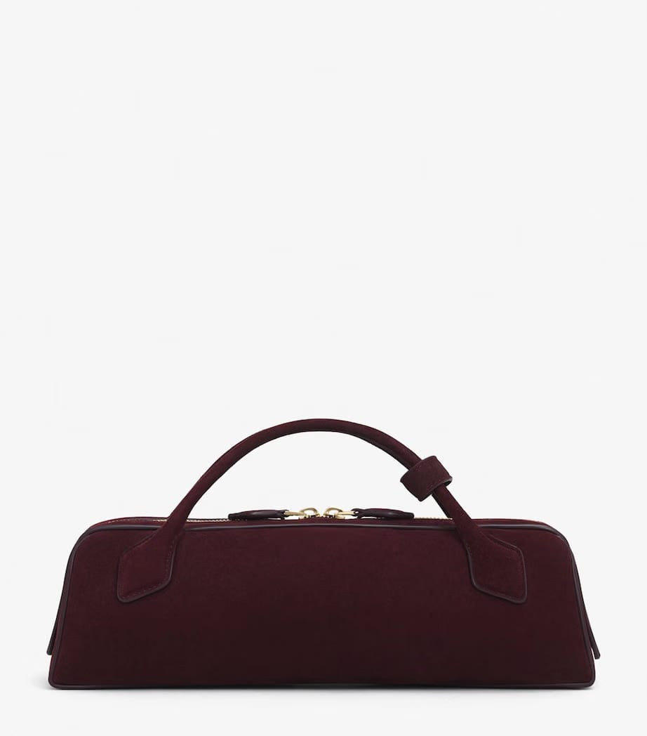Suede Le Teckel Top-Handle Bag