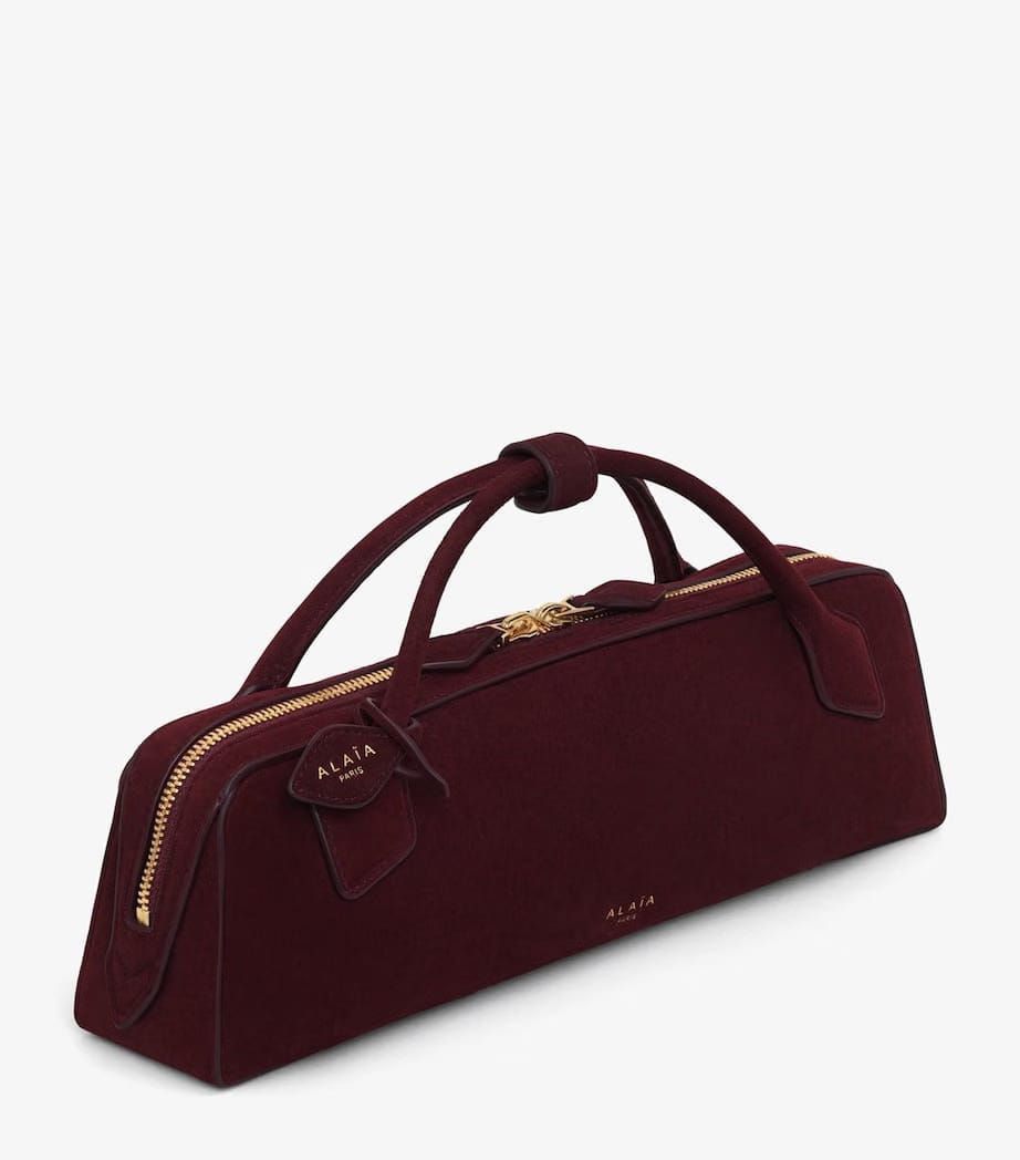 Suede Le Teckel Top-Handle Bag