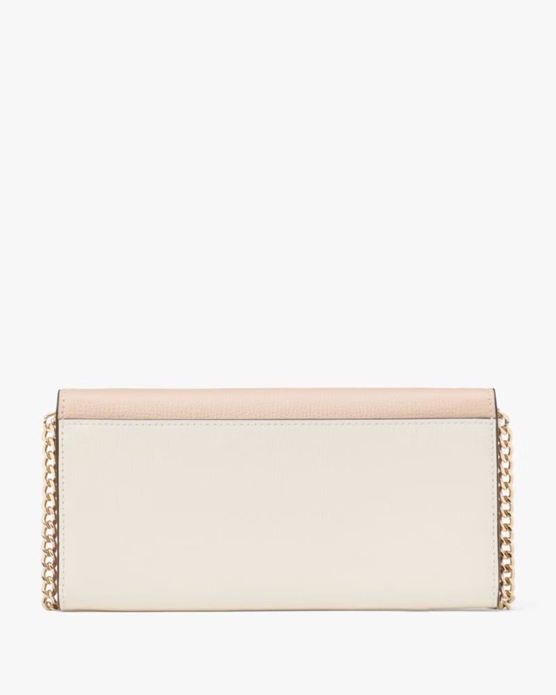 Phoebe Colorblock Refined Grain Leather Turnlock Wallet On A Chain