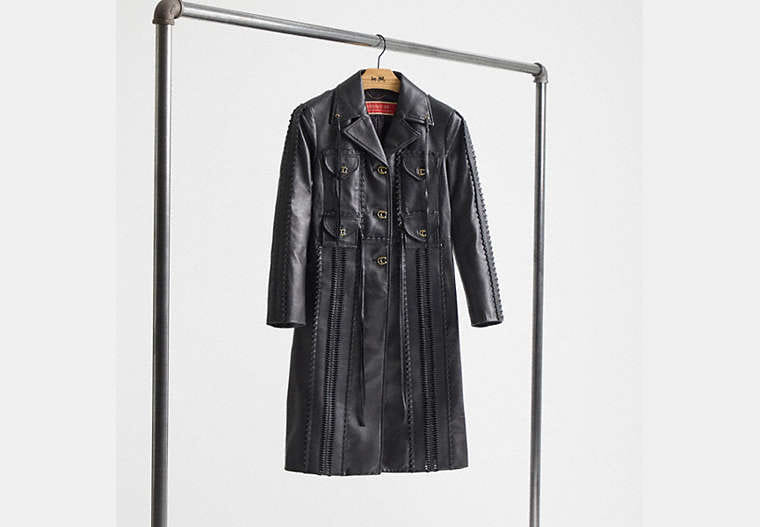 Restored Embellished Leather Coat