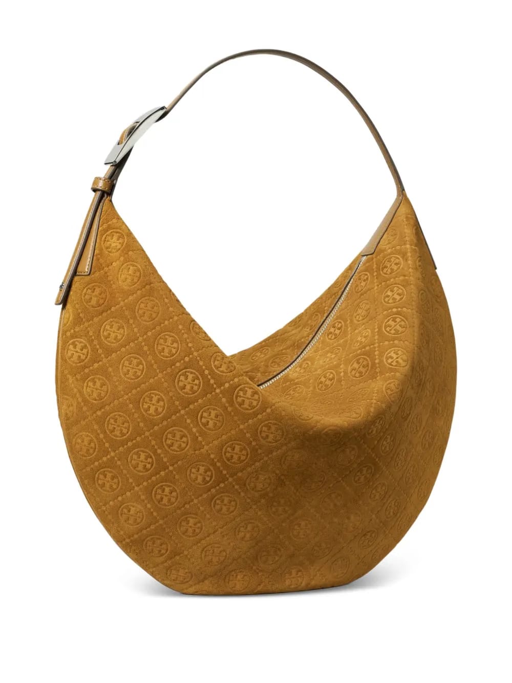 Balloon T-monogram suede shoulder bag