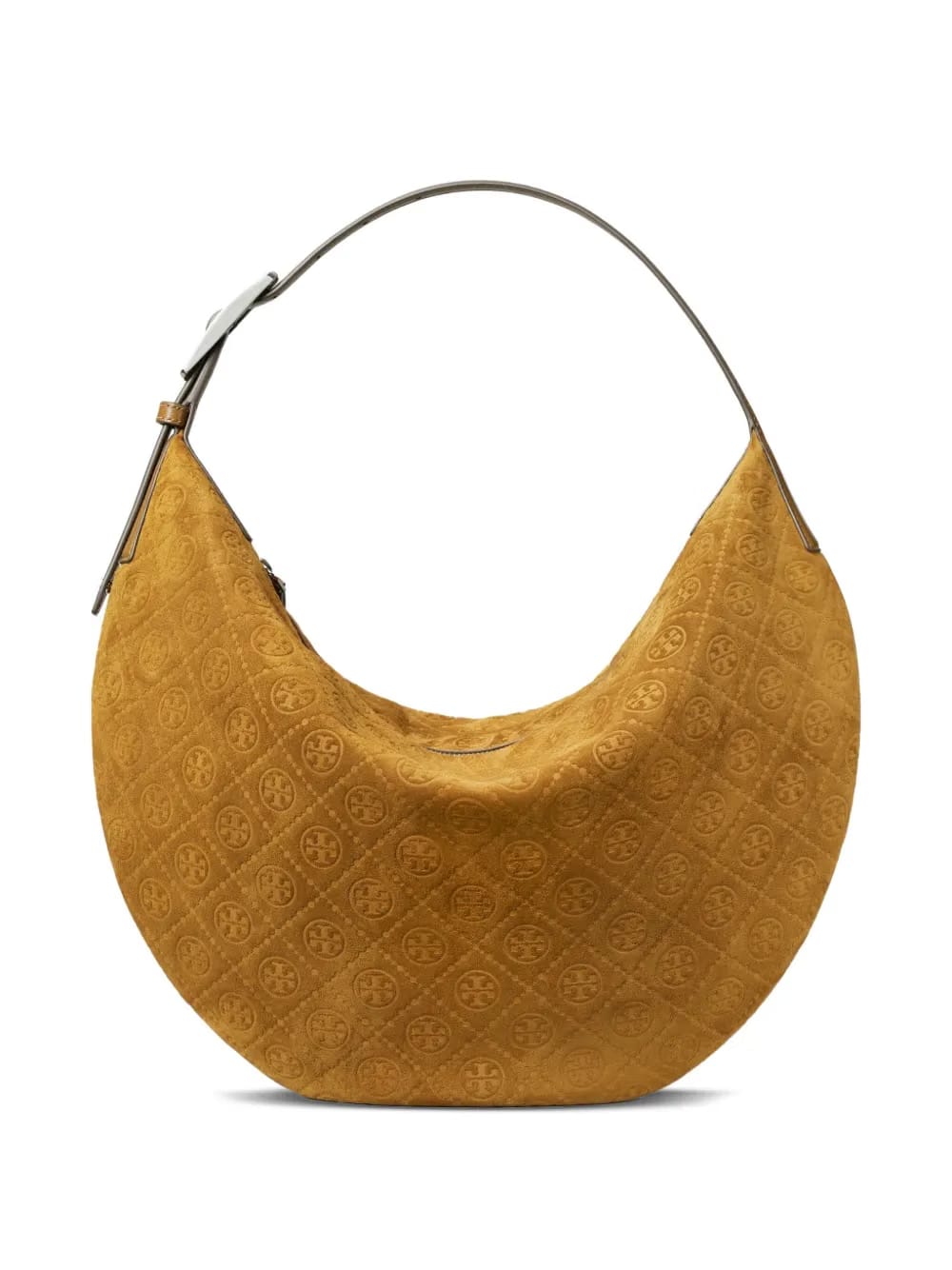 Balloon T-monogram suede shoulder bag