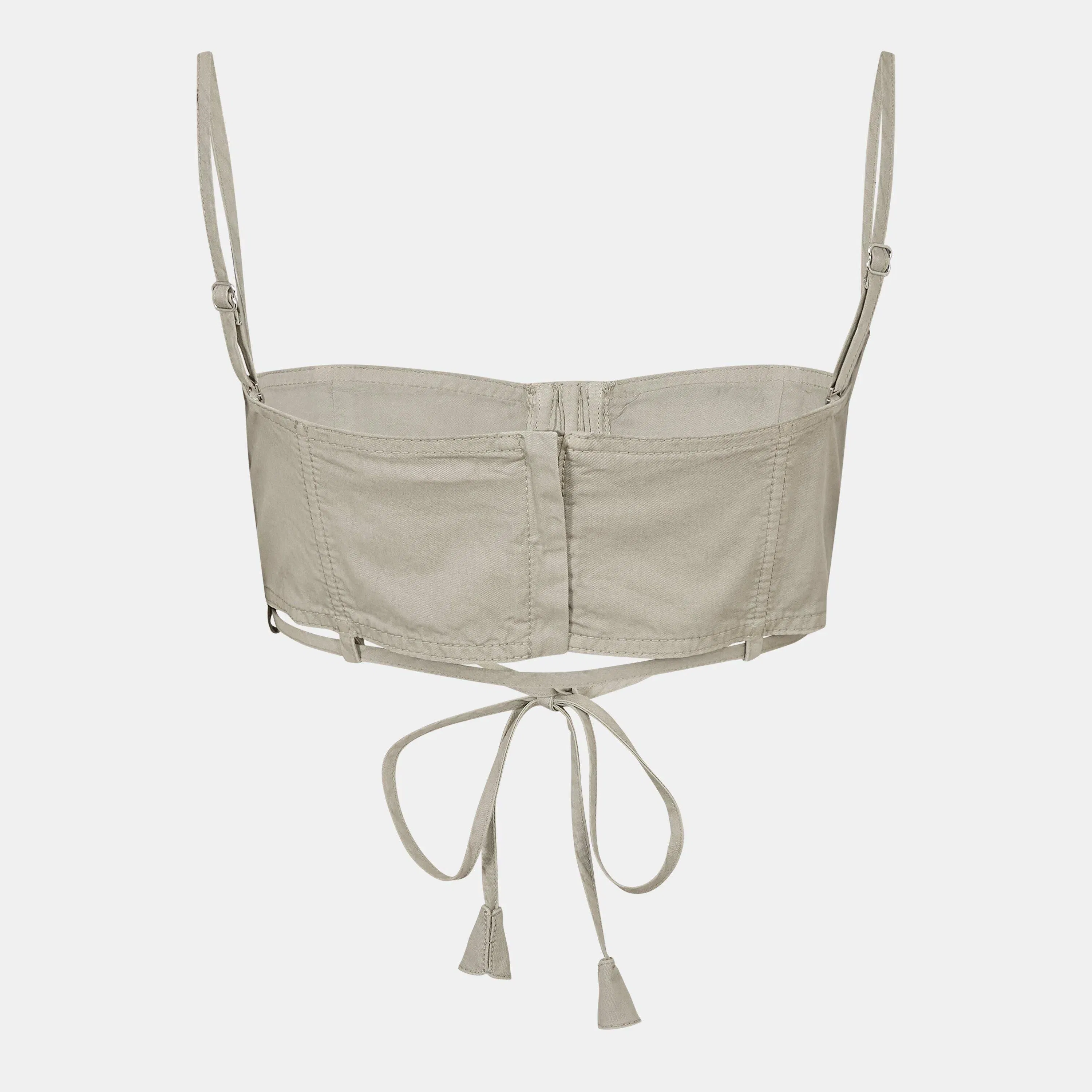 Twill Top With Tie Detailing