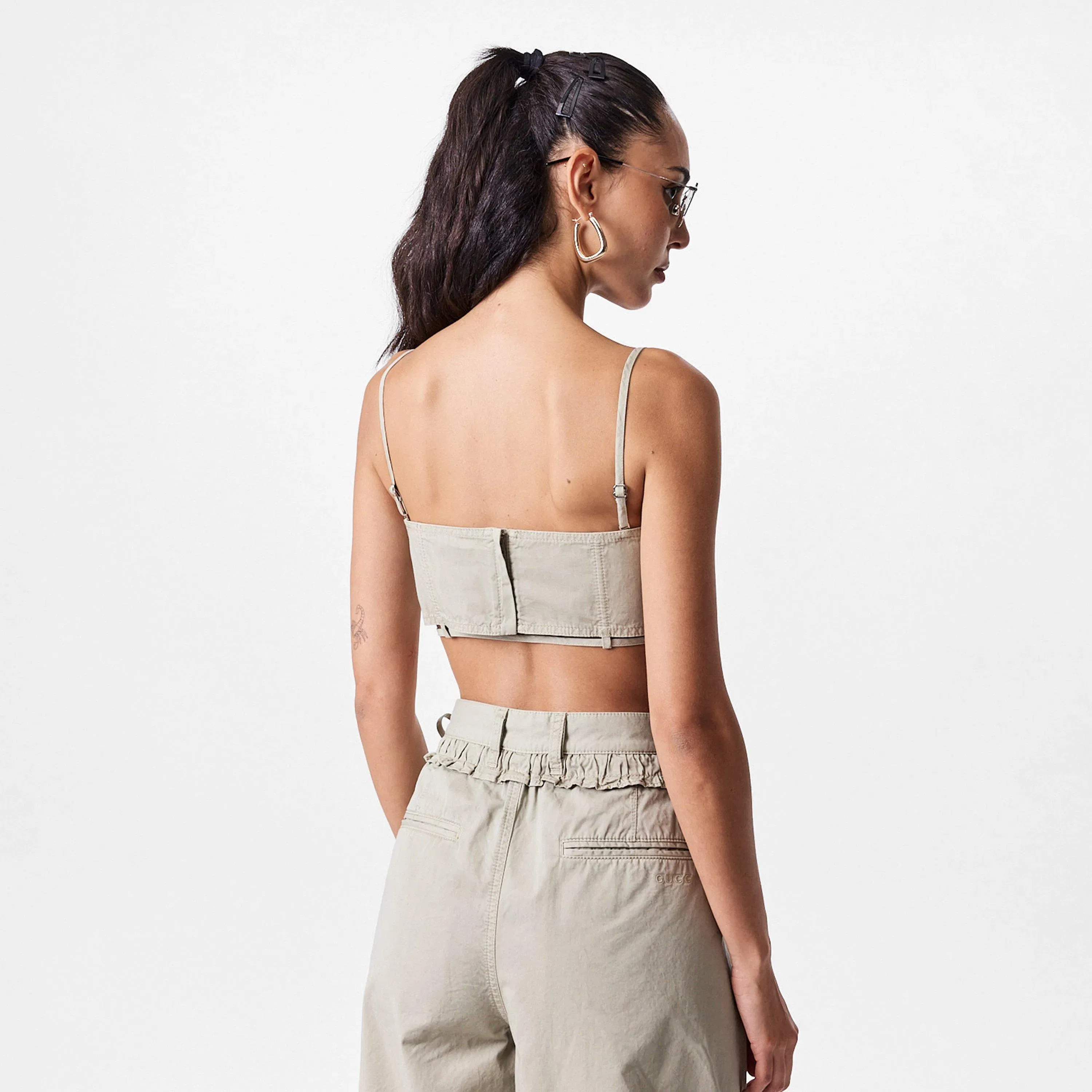 Twill Top With Tie Detailing