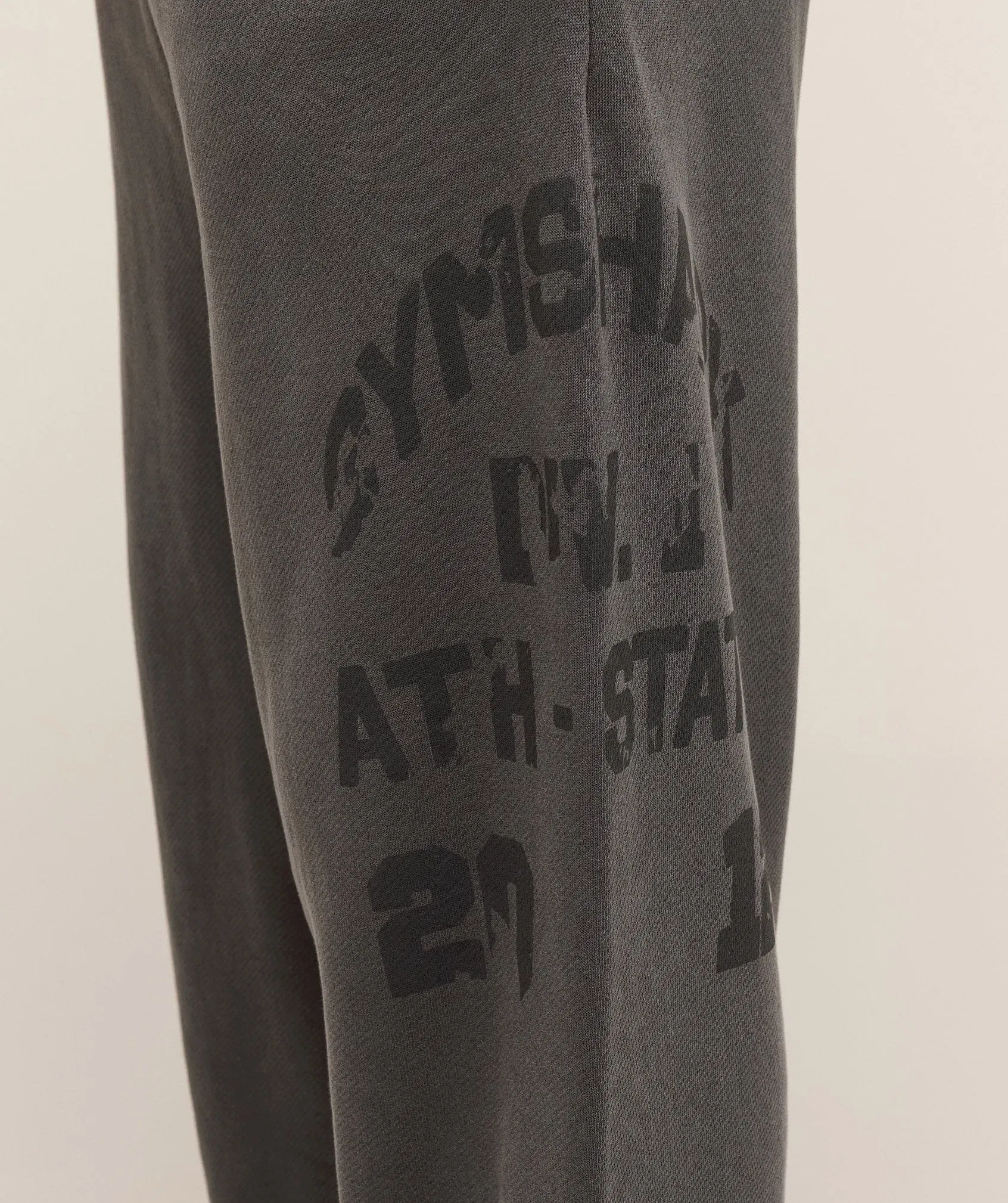 Gymshark Collegiate Washed Wide Leg Jogger - Asphalt Grey