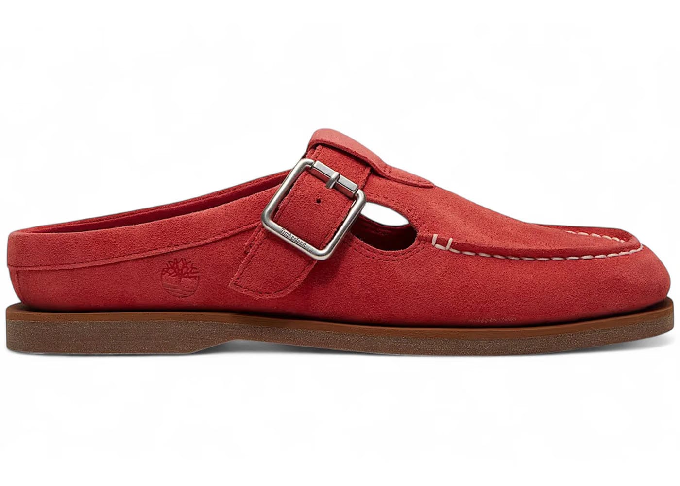 Timberland Classic Boat Mule Red Suede Womens