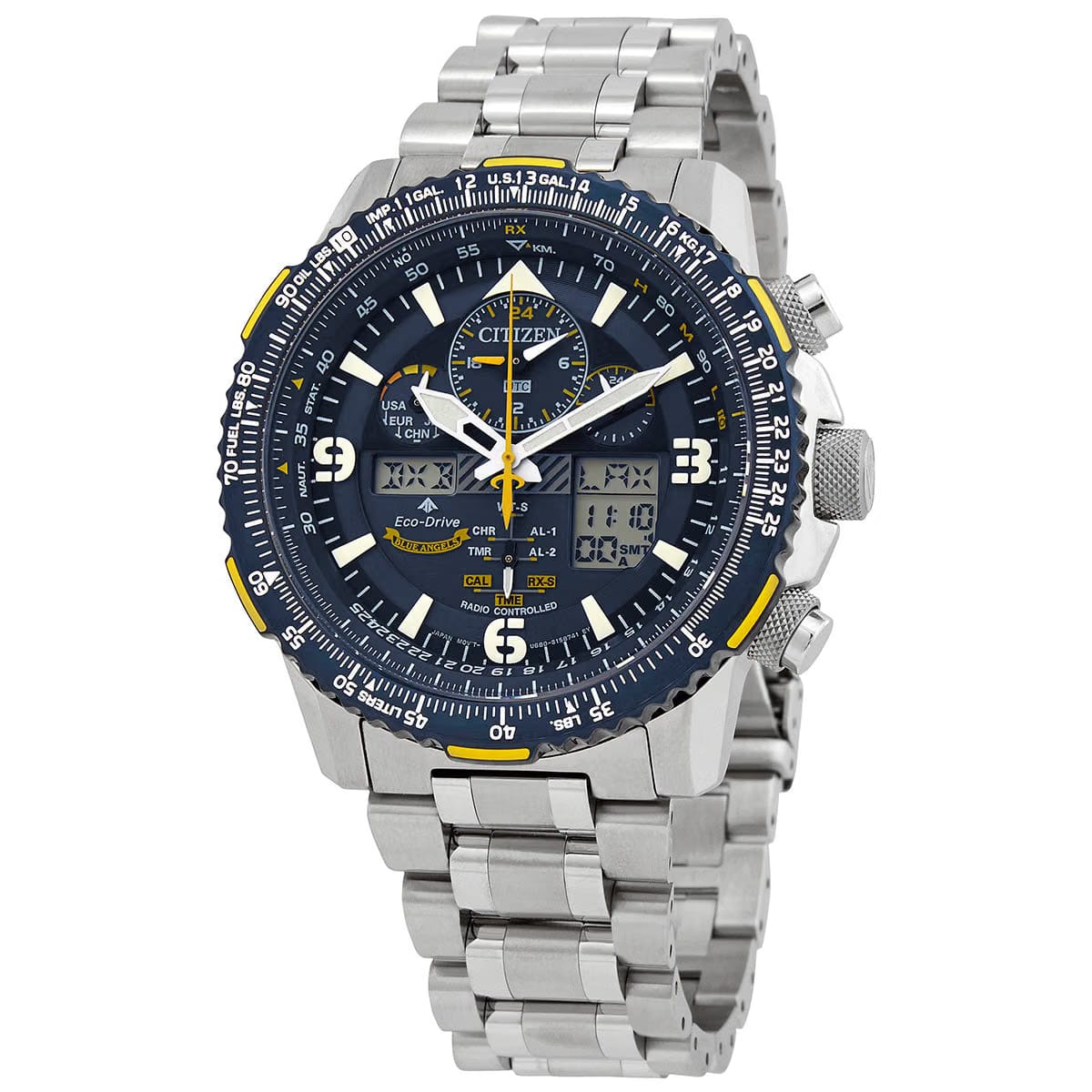 Citizen Promaster Skyhawk A-T Perpetual Alarm Chronograph Blue Dial Mens Watch