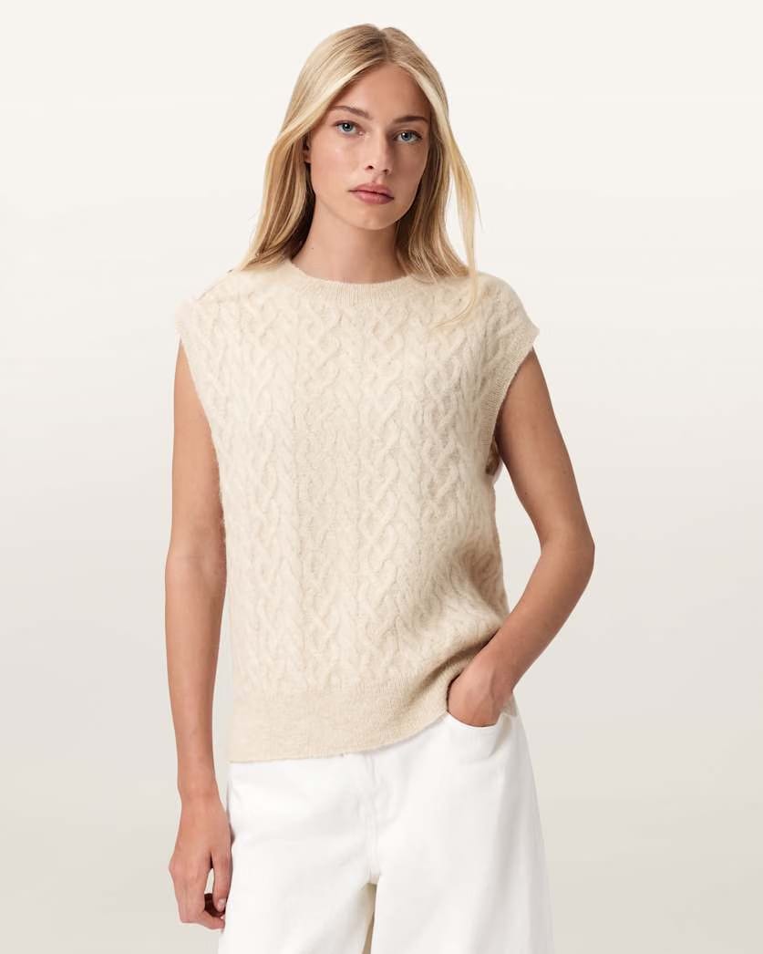 AllSaints Sirius Cable Tank Women's Rattan Brown Women's