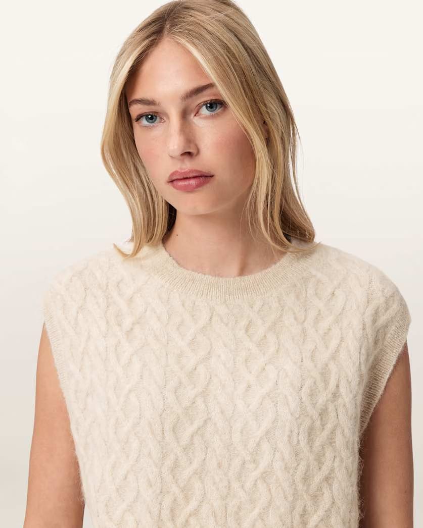 AllSaints Sirius Cable Tank Women's Rattan Brown Women's