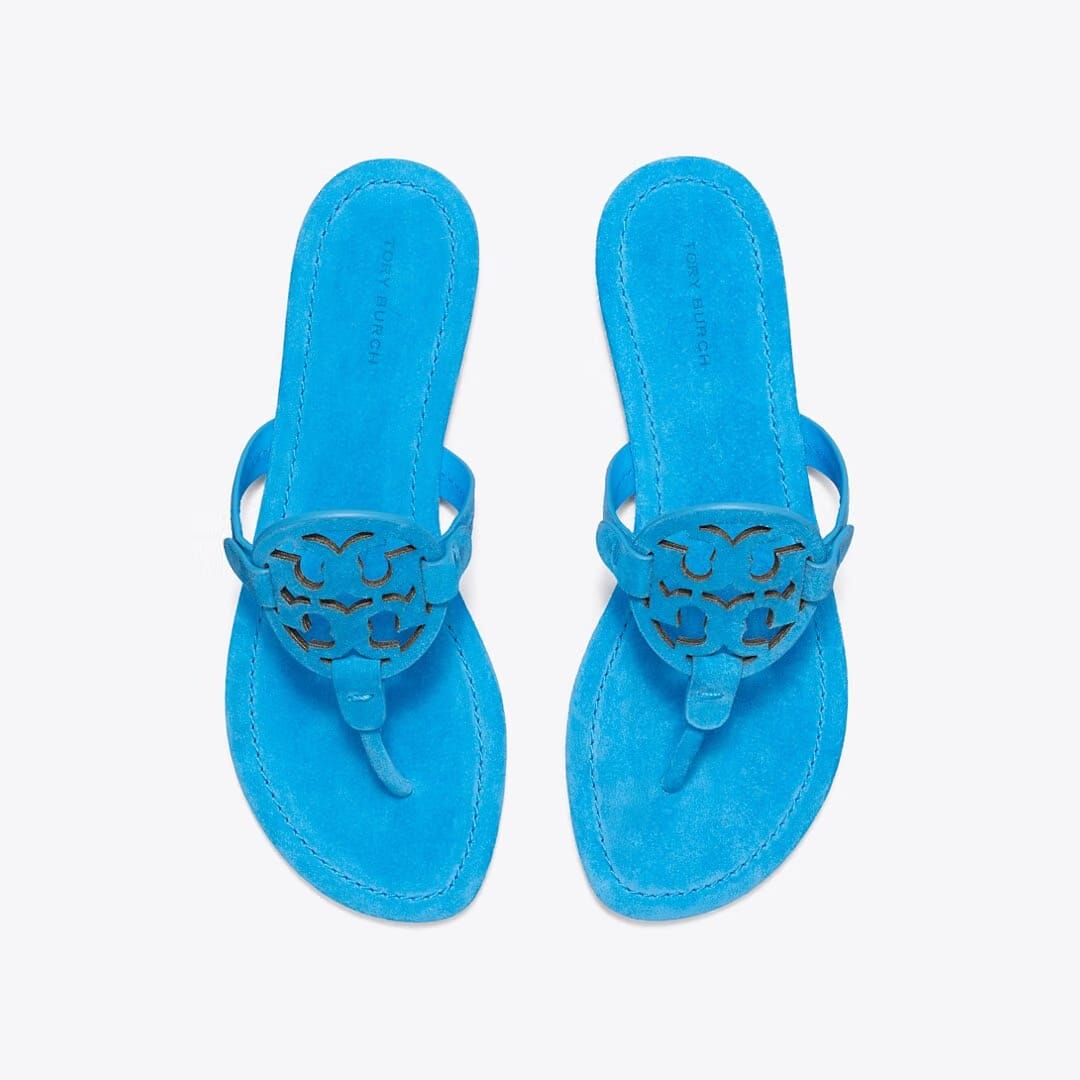 Tory Burch Miller Suede Sandal DEEP BLUE