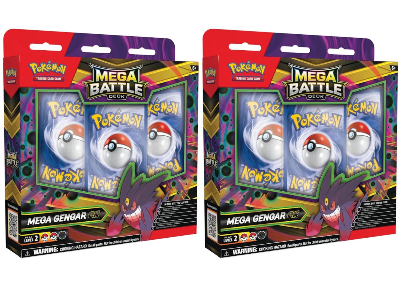 2025 Pokemon Mega Evolution Mega Gengar Ex Metal Battle Deck 2X Lot
