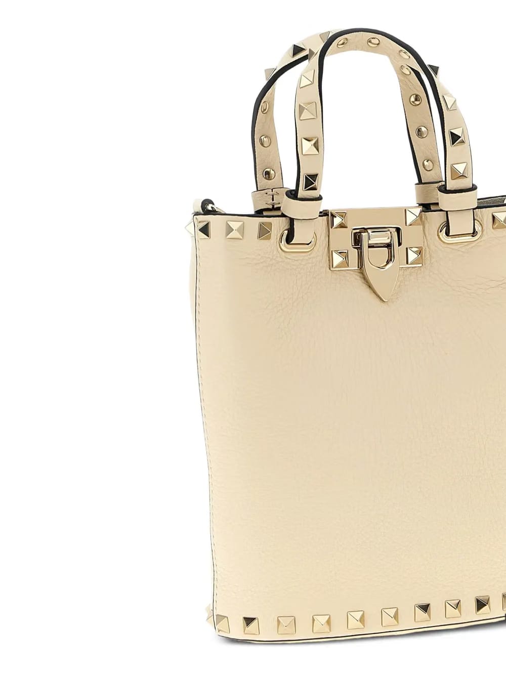 Rockstud leather mini tote bag