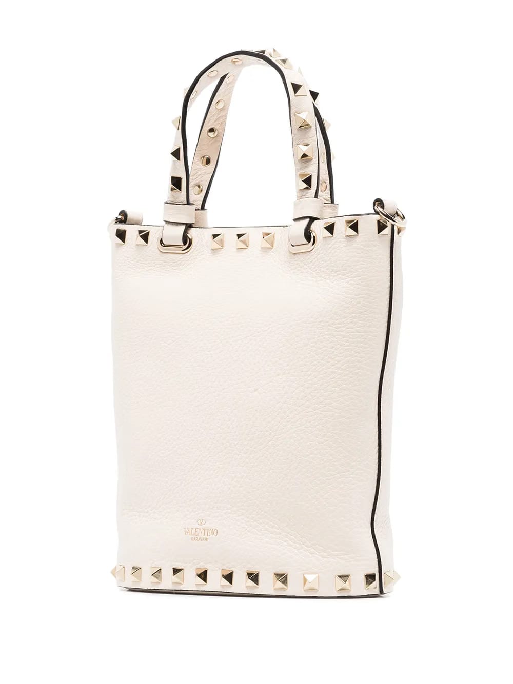 Rockstud leather mini tote bag