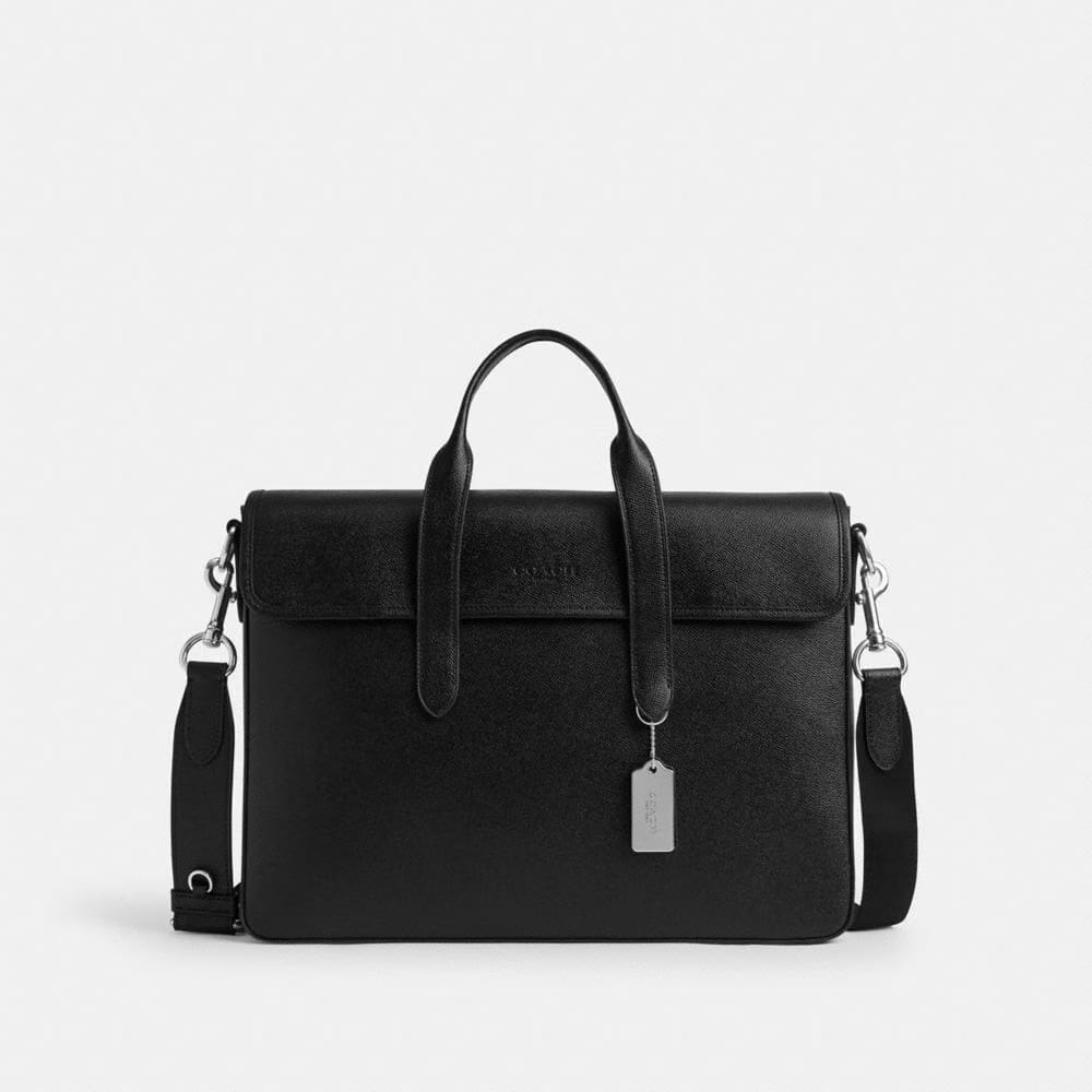 Coach Sullivan Portfolio Brief Silver Black