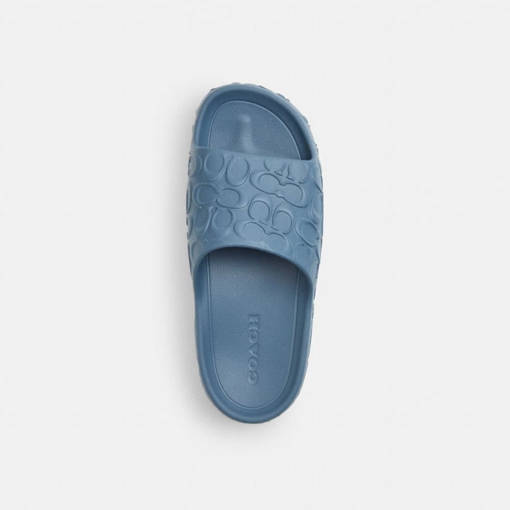 Men's Coach Bay Slide In Signature Light Denim