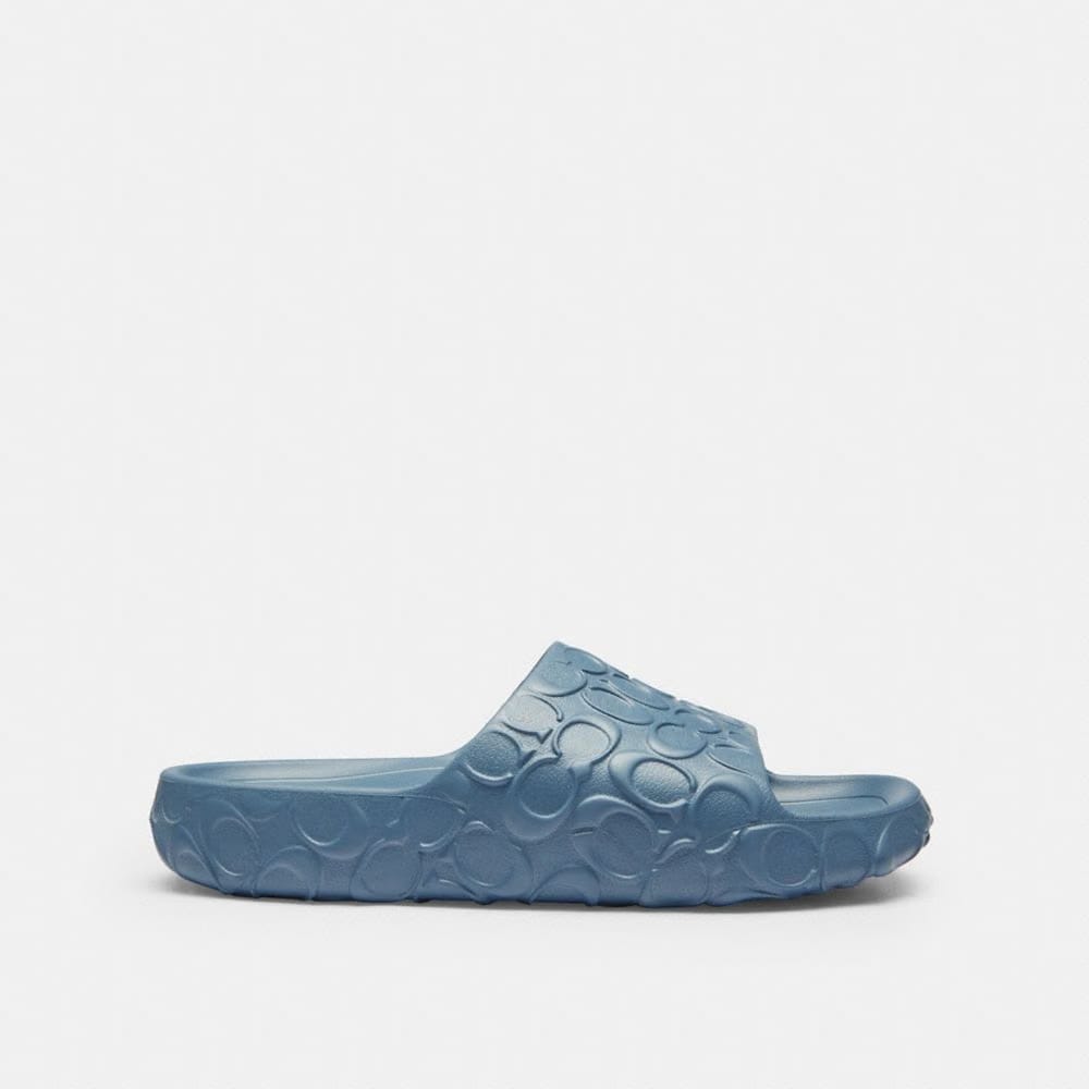 Men's Coach Bay Slide In Signature Light Denim