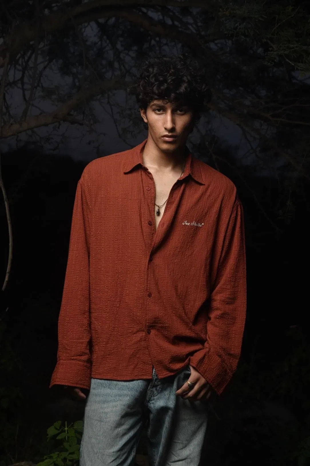 Rust Textured Shirt