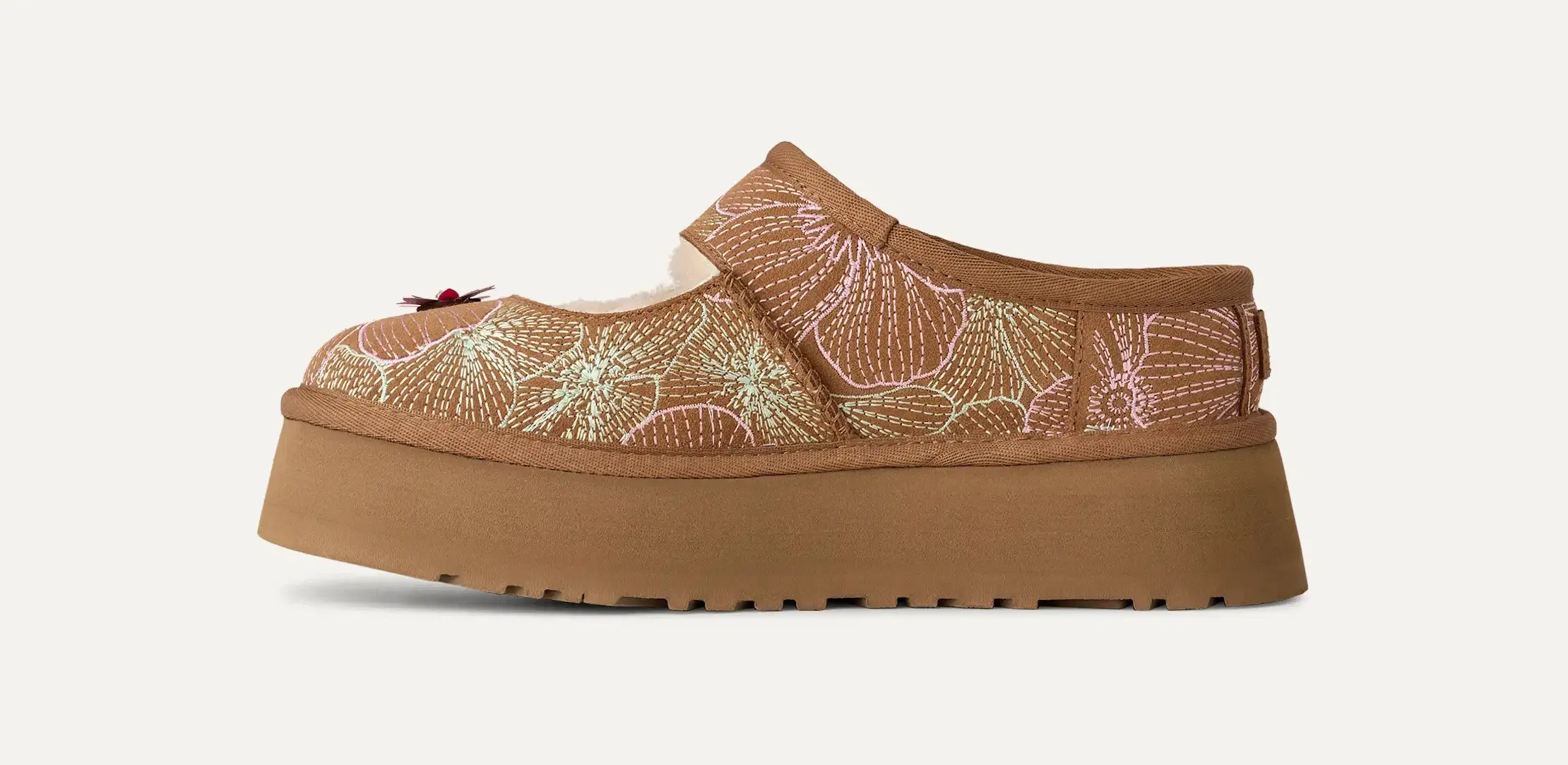 Ugg Bea Mary Jane Meadow Chestnut