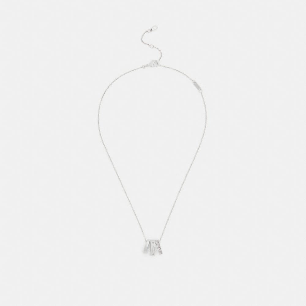 Coach Repeated C Rondelle Necklace Silver