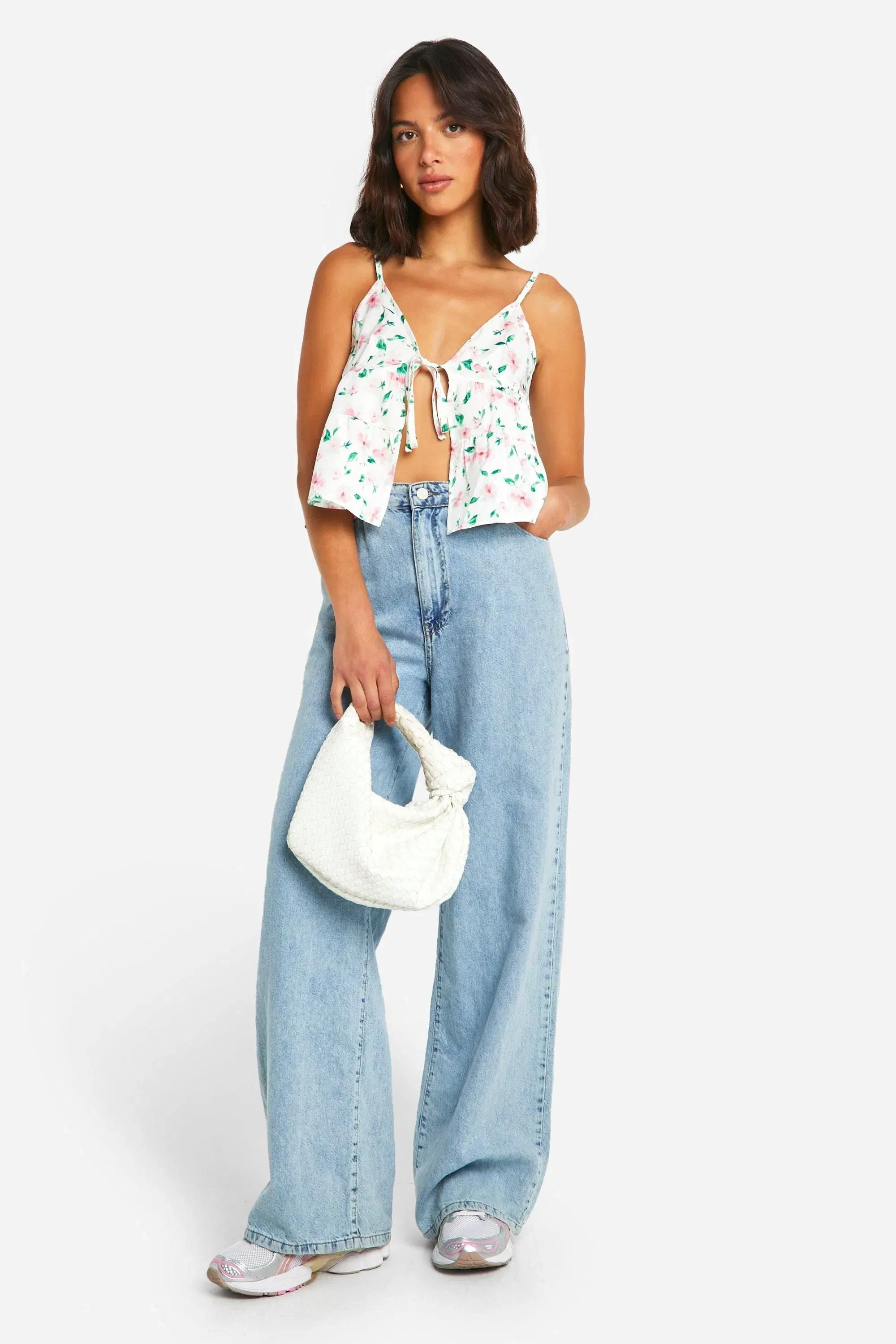 Floral Tie Front Cami