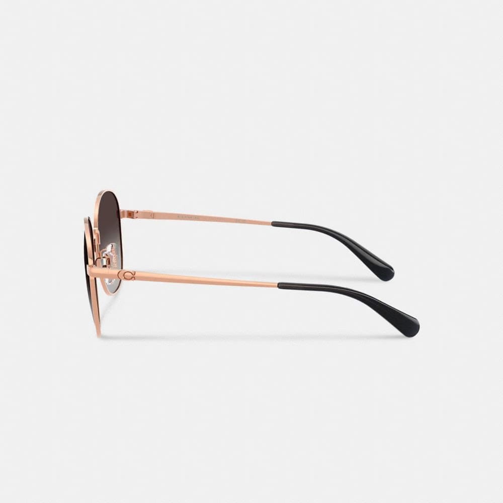 C Hardware Metal Round Sunglasses