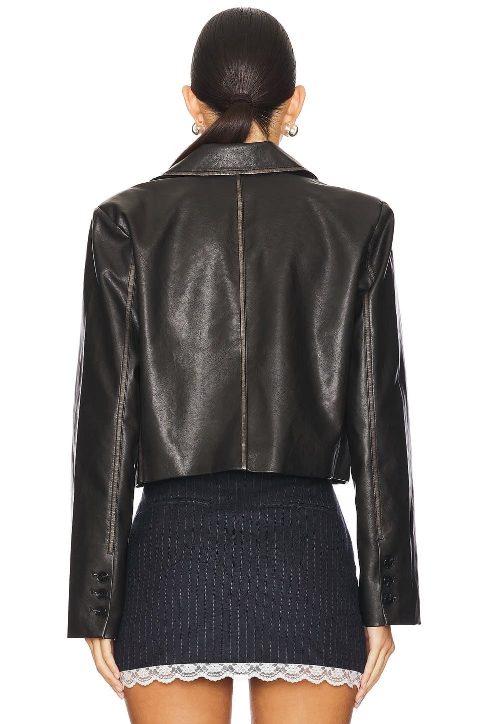 superdown Blakely Faux Leather Jacket in Black