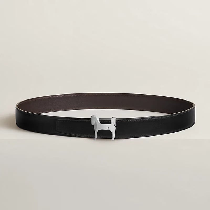 Panache belt buckle & Reversible leather strap 32 mm