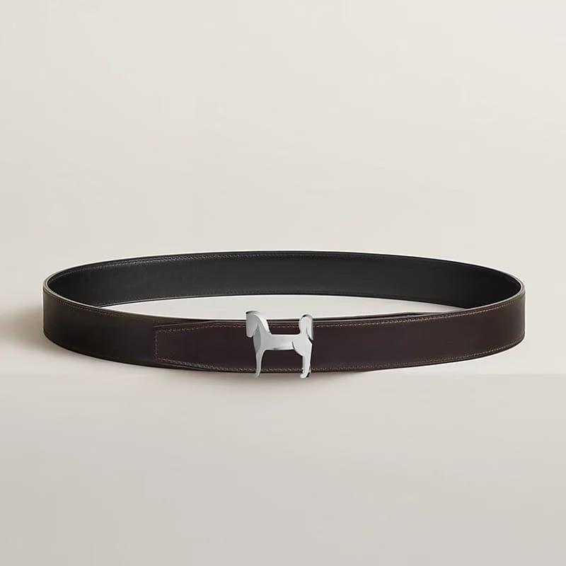Panache belt buckle & Reversible leather strap 32 mm
