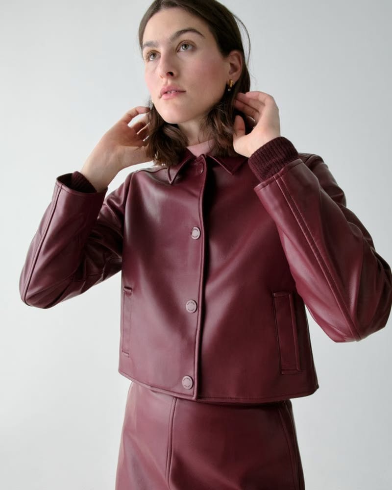 Faux Nappa Leather Jacket