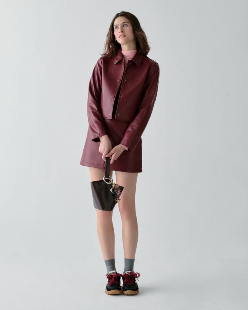 Faux Nappa Leather Jacket