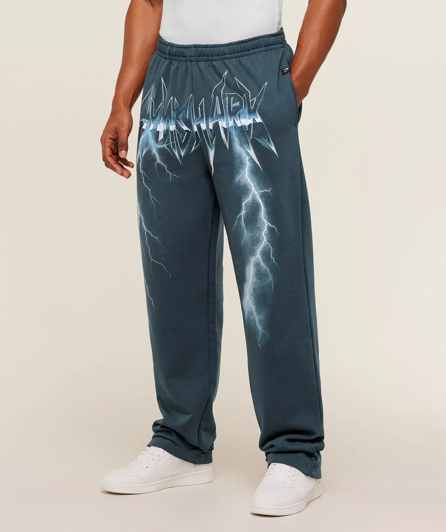 Gymshark Eagle Band Style Graphic Straight Leg Pant - GS Stealth Blue