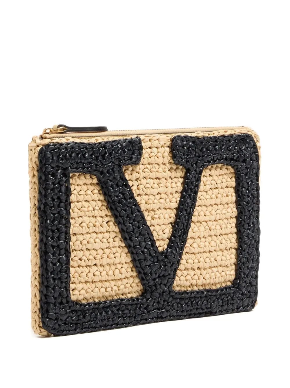 Viva Superstar raffia clutch bag