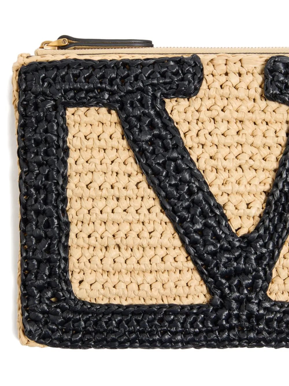 Viva Superstar raffia clutch bag