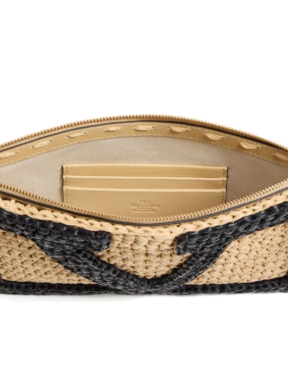 Viva Superstar raffia clutch bag