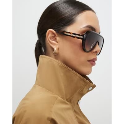Beige Funnel Neck Bubble Hem Bomber Jacket