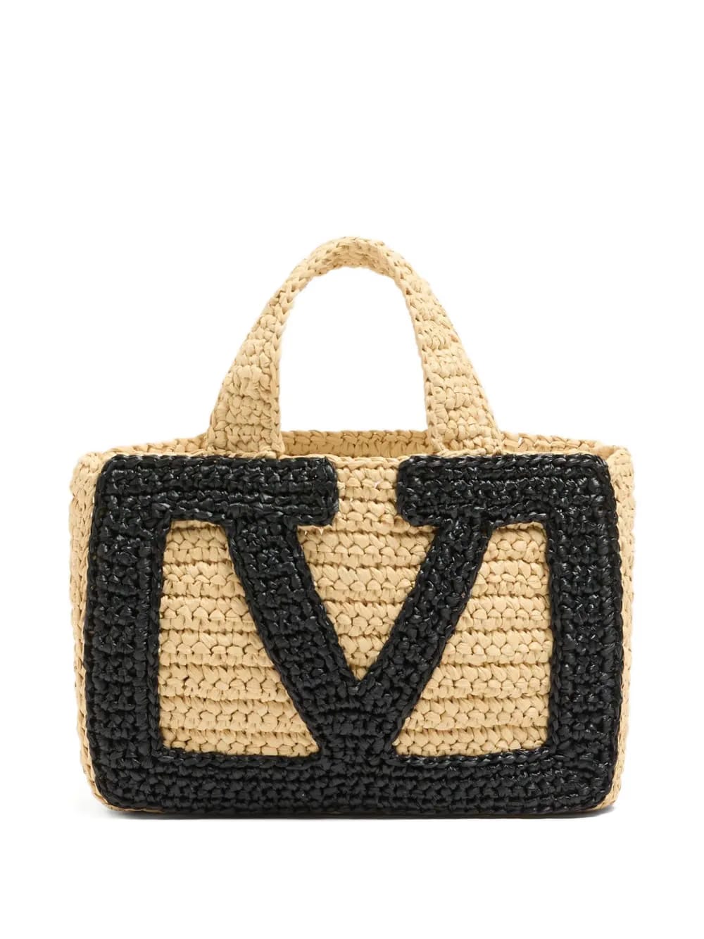 small Viva Superstar raffia tote bag