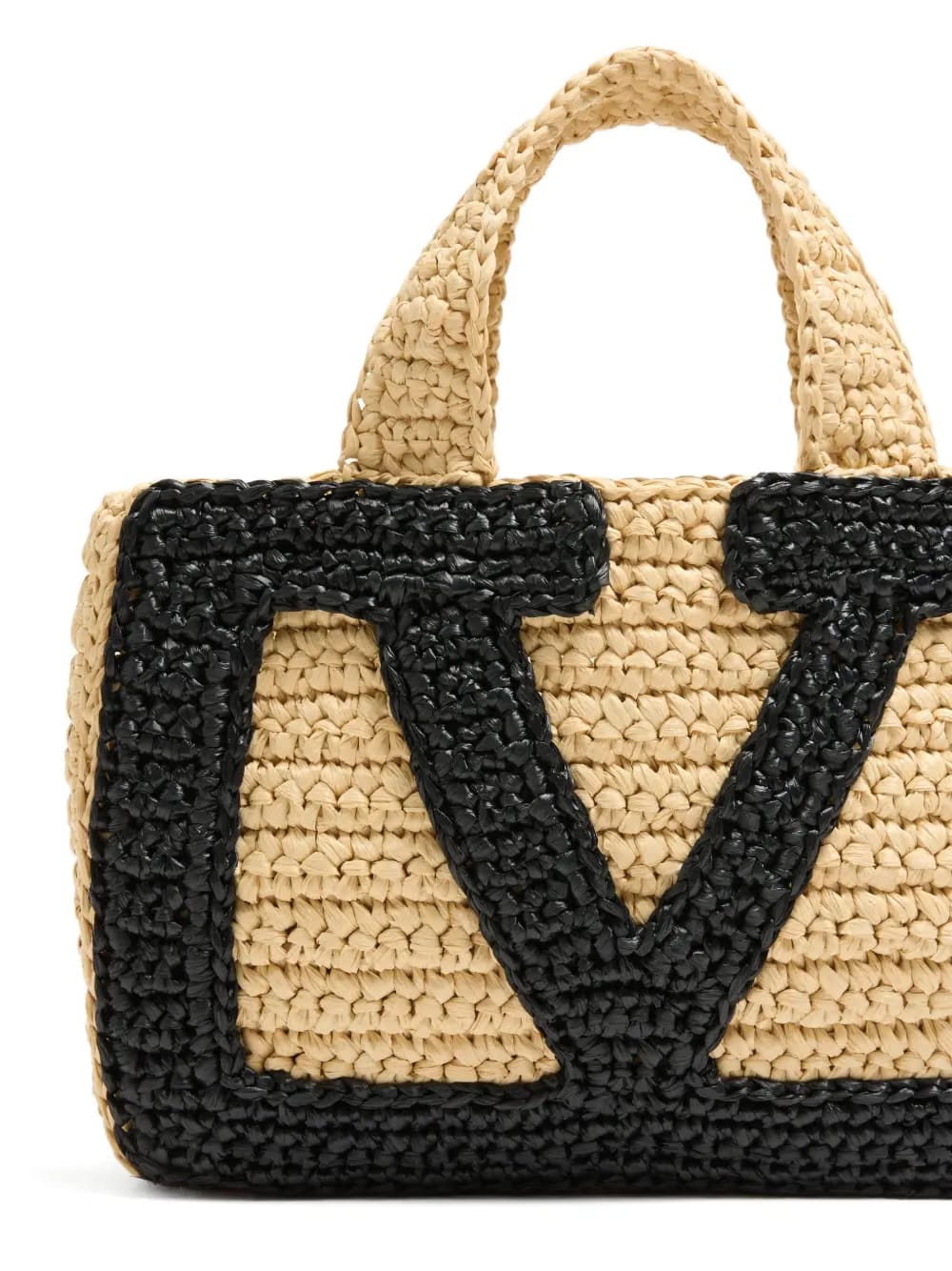 small Viva Superstar raffia tote bag