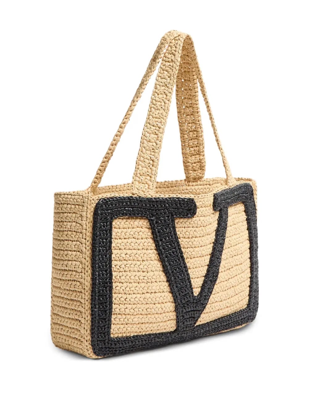 medium Viva Superstar raffia tote bag