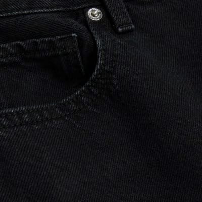 Black High Waisted Relaxed Straight Leg Jeans