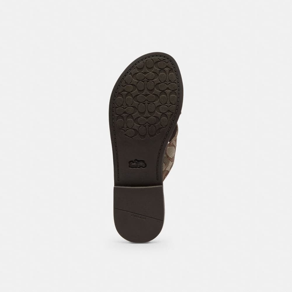 Crisscross Buckle Sandal In Signature Jacquard
