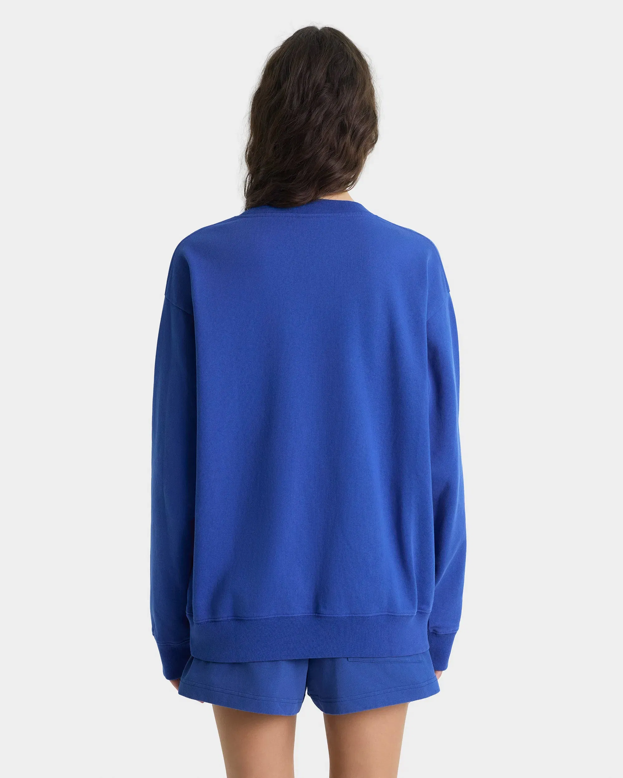 Nautical Embroidered Crewneck - Team Blue/White
