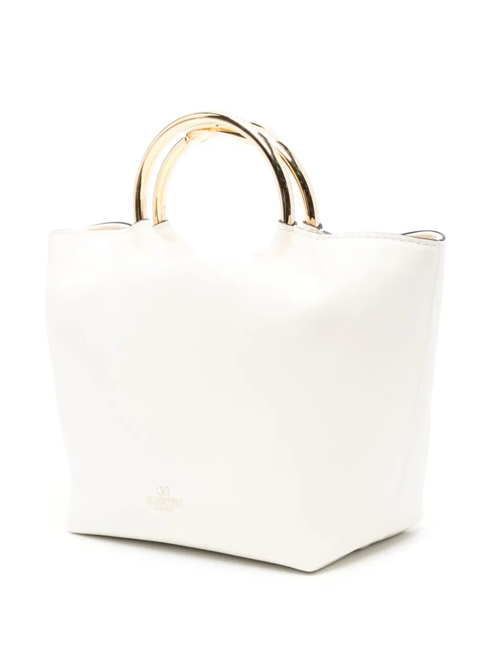 VLogo leather tote bag