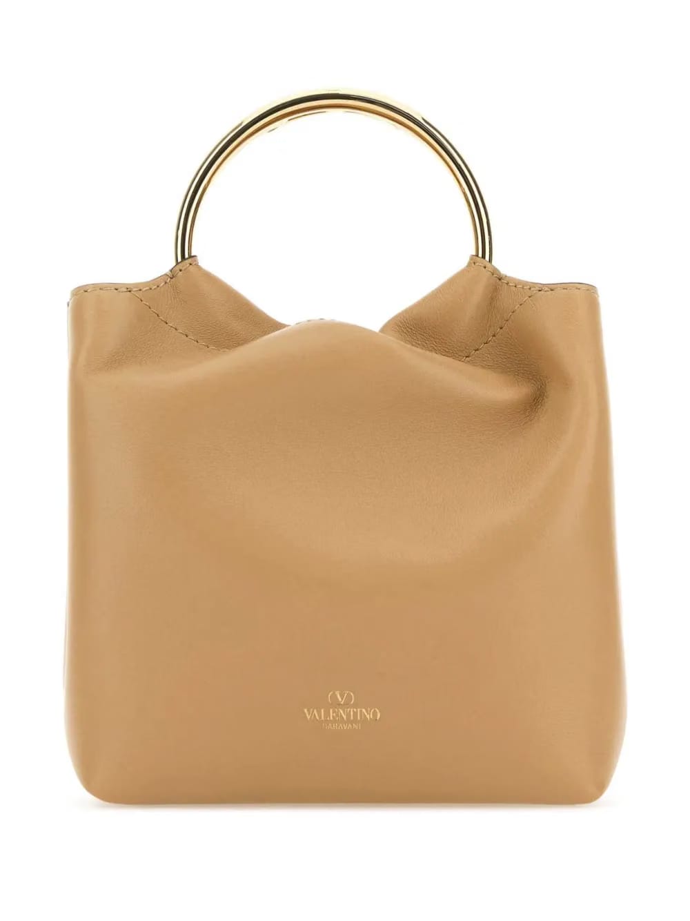 VLogo leather tote bag