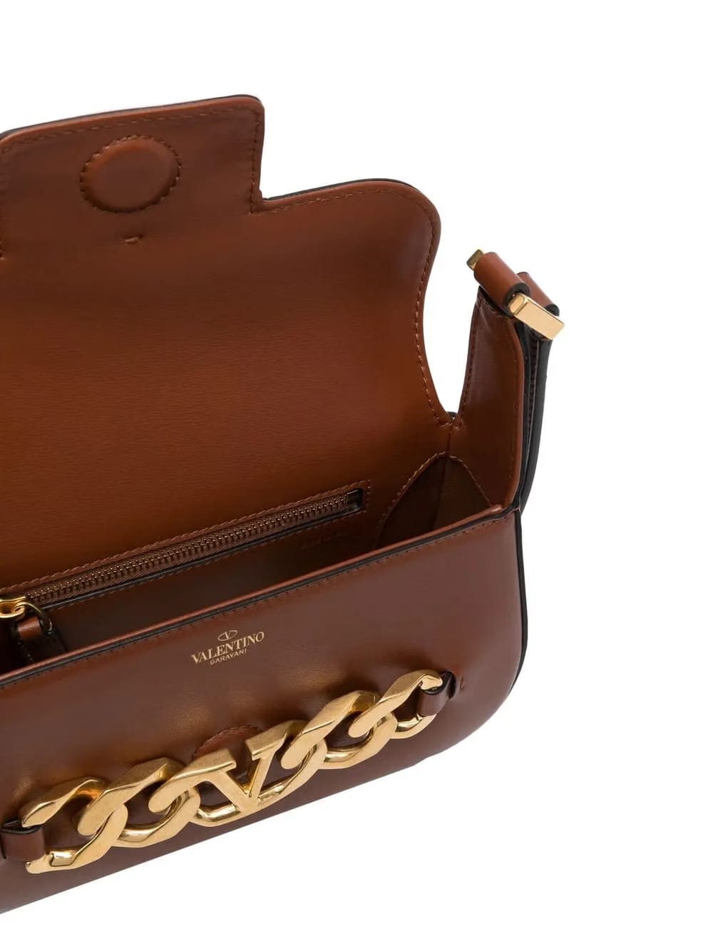 VLogo leather crossbody bag