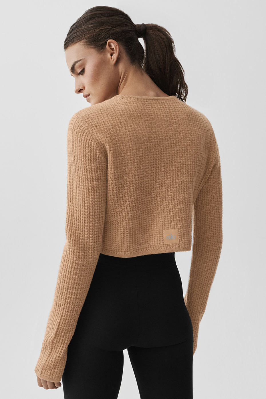 Cashmere Plush Waffle Cropped Long Sleeve