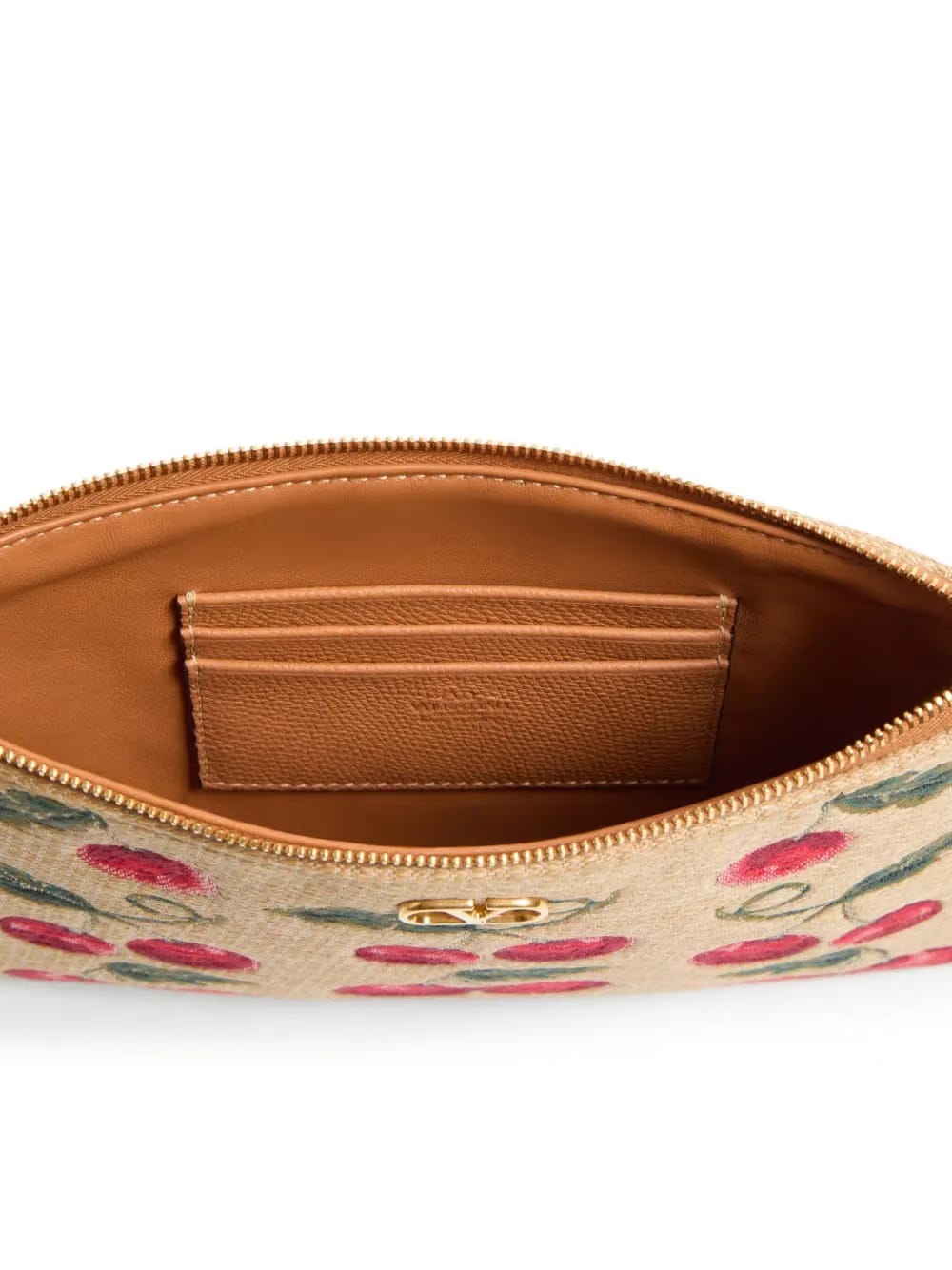 VLogo Signature Cherryfic-print clutch bag