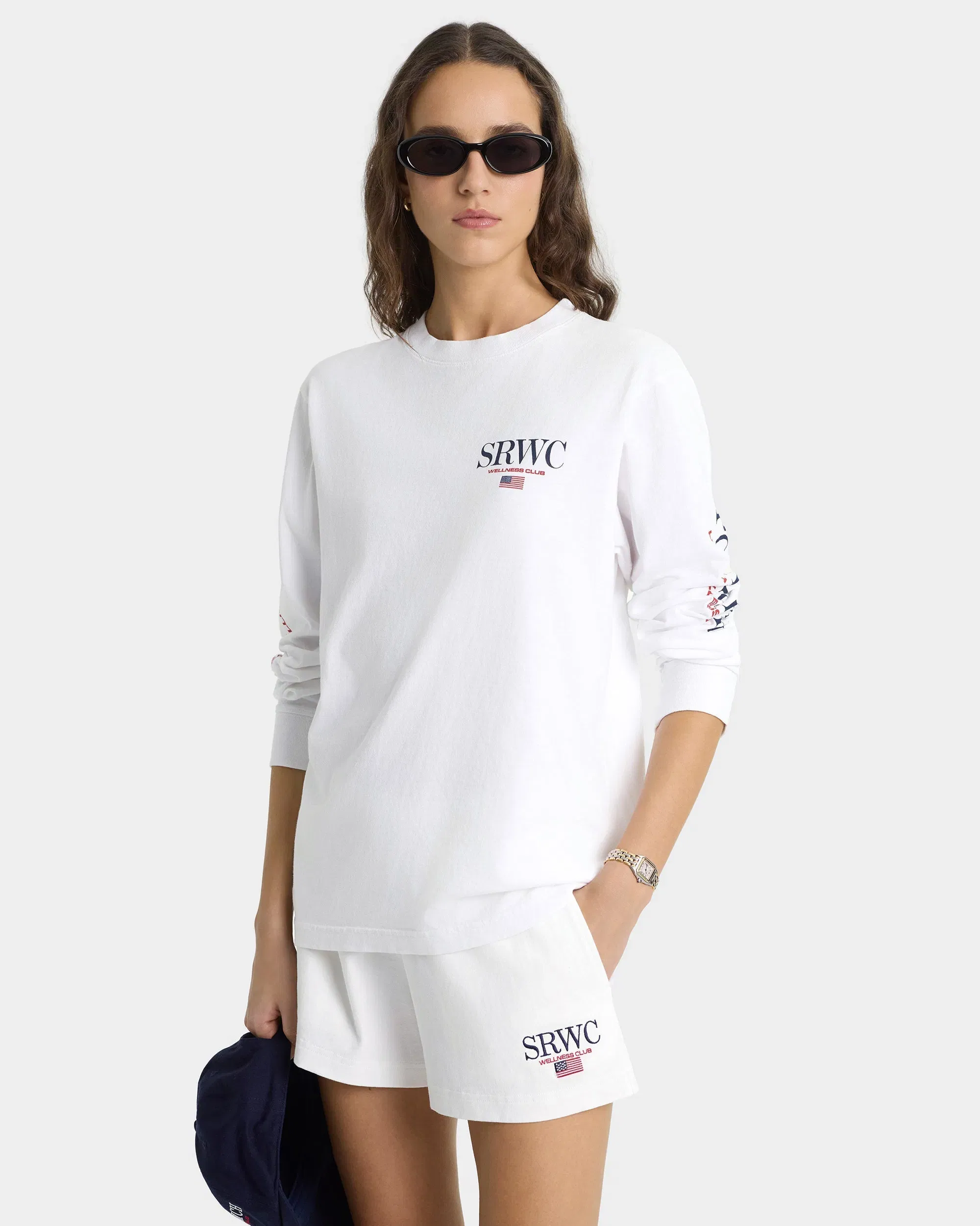 Nautical Embroidered Disco Short - White
