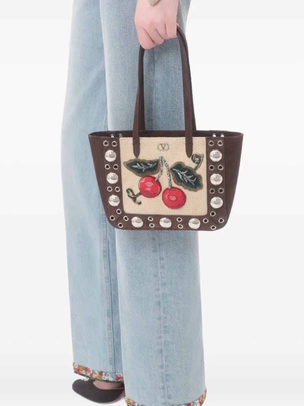 mini Nellcote embroidered tote bag