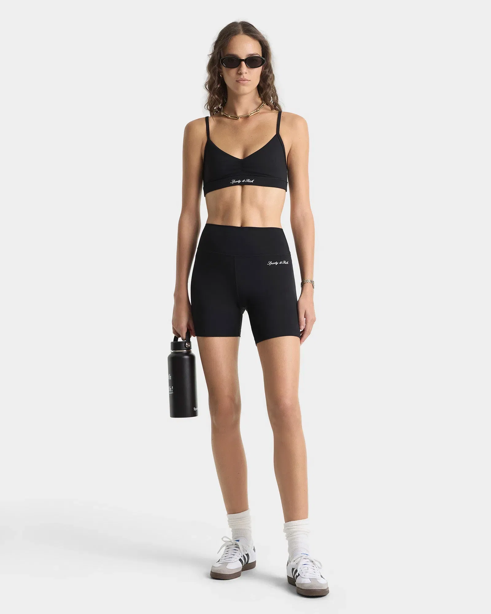Signature Logo Mini Sports Bra - Black/White