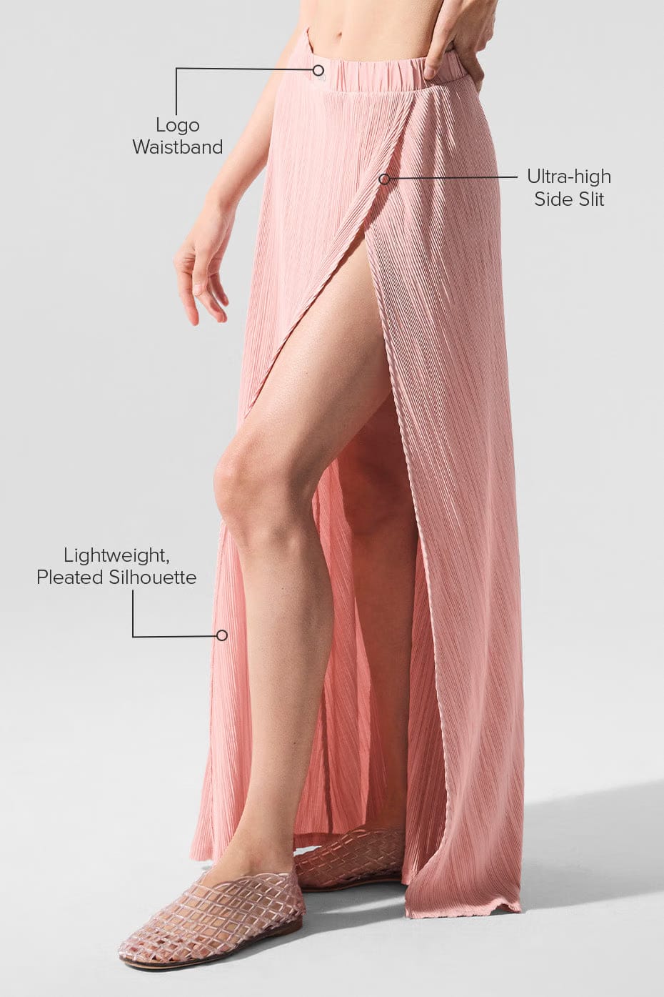 Micro Plisse Game On Long Skirt